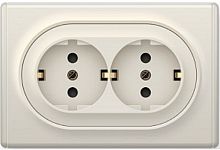 Розетка с заземлением OneKeyElectro Florence 1-м. 2 мод. бежевый картинка